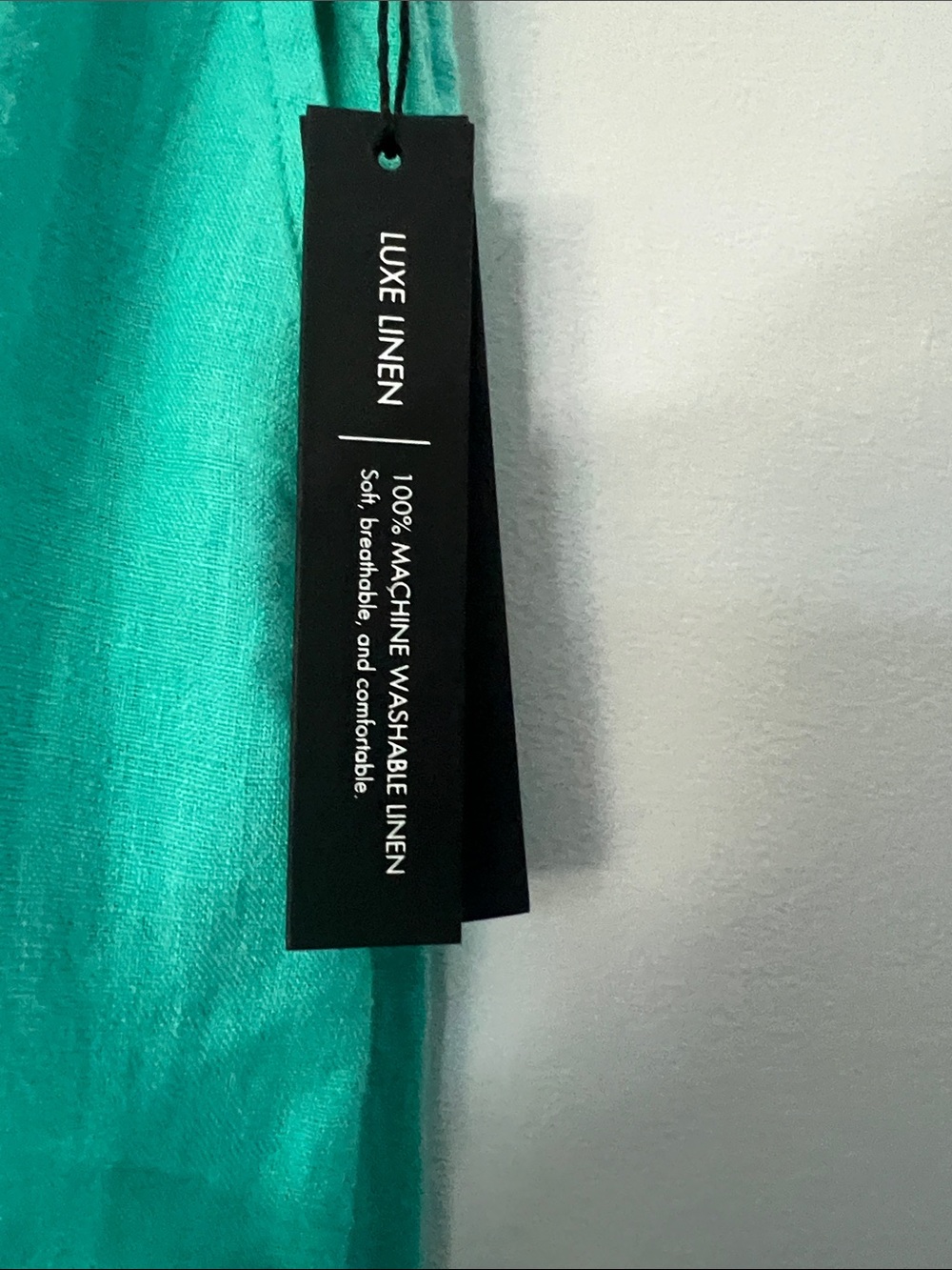 Tahari Turquoise high waist Wide-Leg Linen-Pants made in India - Picture 2 of 5